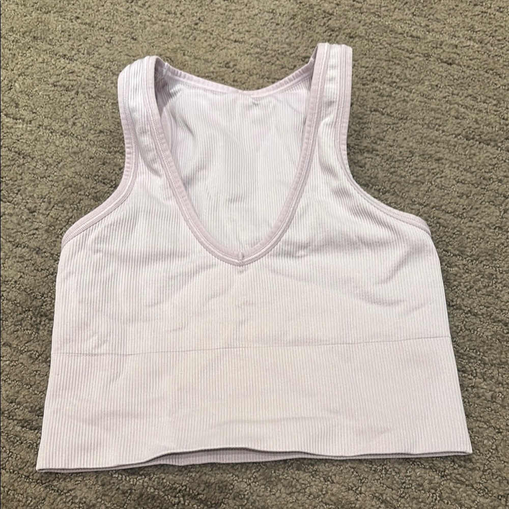 Light Purple Ribbed bra